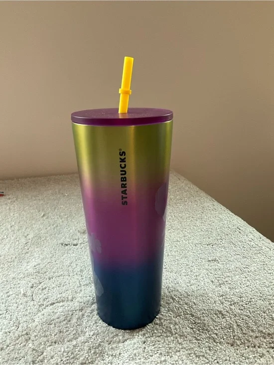Starbucks Floral Ombre Stainless Steel Cold Cup Tumbler