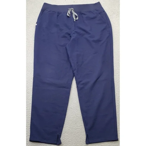 FIGS Technical Collection Medical Nurse Scrub Pants Men XL Navy Loose Ankle Slit