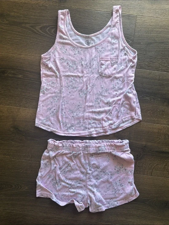 Laura Ashley Light Pink Floral Tank & Short Sleep Set