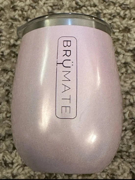 BrüMate Uncork’d Pink Glitter Wine Tumbler