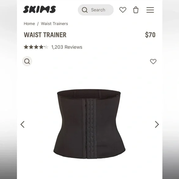 SKIMS Black Waist Trainer