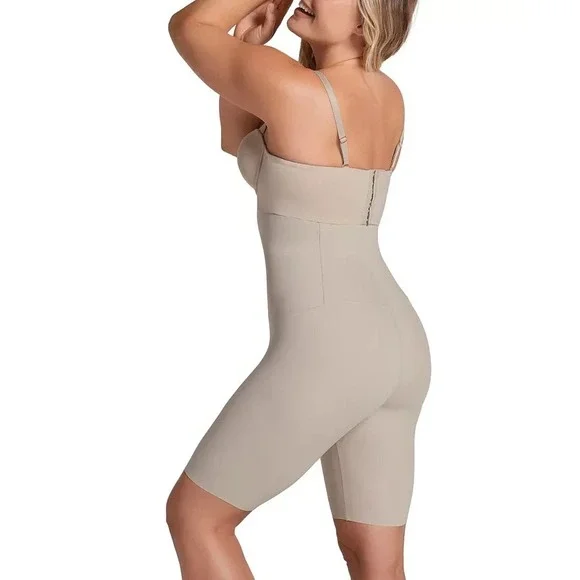 Leonisa Women's‎ Extra High Waisted Firm Shaper Shorts Light Beige Size XXL
