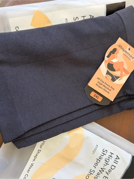 Shapermint Black High-Waisted Shaper Shorts, 3X