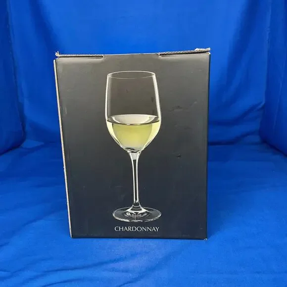 Clear Glass Chardonnay Wine Glass Stemmed White Wine Goblet Single with Box