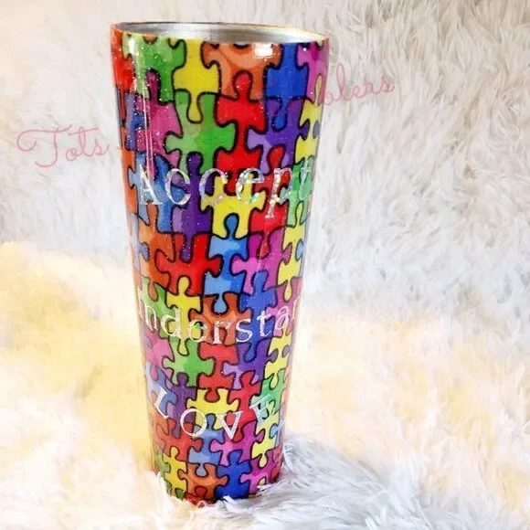 Autism Awareness 20 oz Hogg Stainless Steel