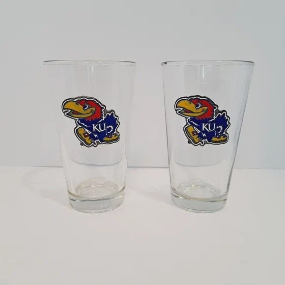 Kansas City Jayhawks 16oz‎ Decorative Drinking Glasses
