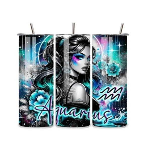 Aquarius Zodiac Sign 20oz Stainless Steel Tumbler