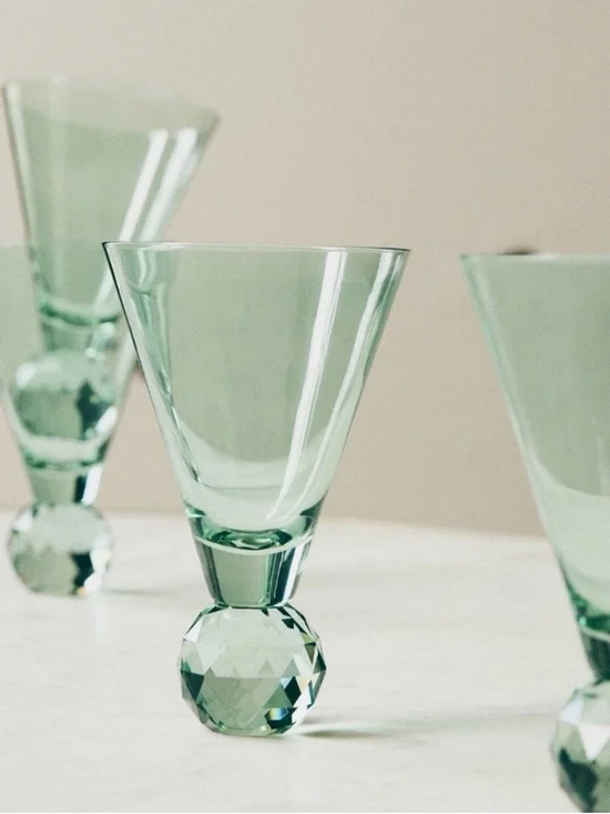 Anthropologie Gemma Martini Glasses, Set of 4