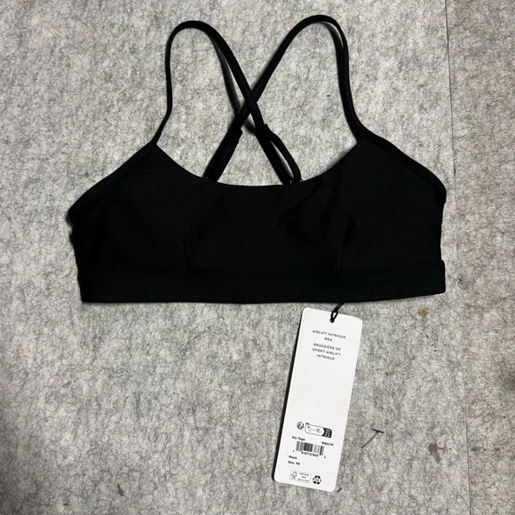 ALO Yoga Black Cross-Back Sports Bra