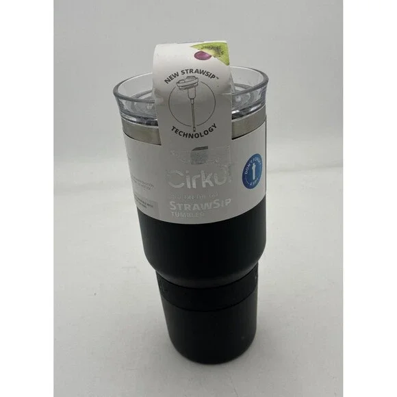 Cirkul 24oz On-The-Go StrawSip Carbonite Tumbler - NEW Black
