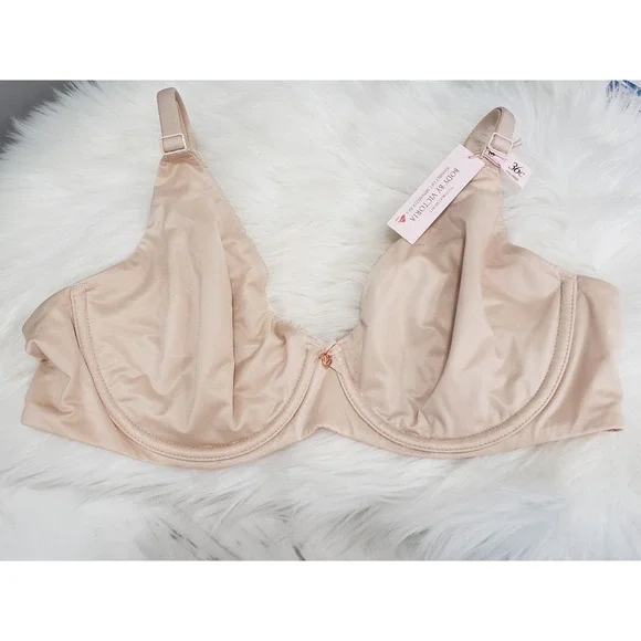NEW 36C Victoria's Secret Body by Victoria Invisible Lift Minimizer Bra BEIGE
