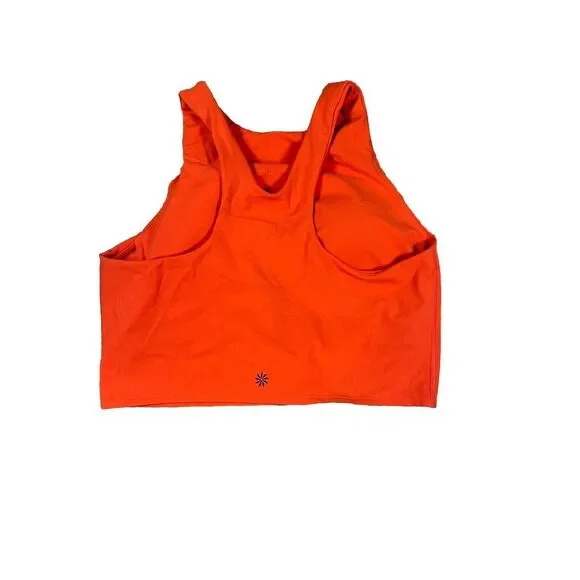 Athleta Women's Activewear Sport‎ Bra Halter Sleeve Orange Medium