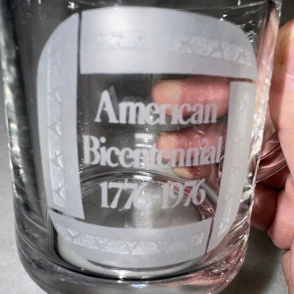 VINTAGE GARRICK, GLASS MADE IN FRANCE American Bicentennial 1776-1976‎ Mug OLA51