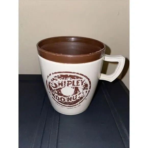 VINTAGE 1980s Shipley Donuts‎ Cup No Lid Alladin Ware
