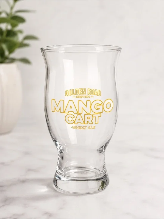 Golden Road Mango Cart Wheat Ale Beer Pint Glass Barware