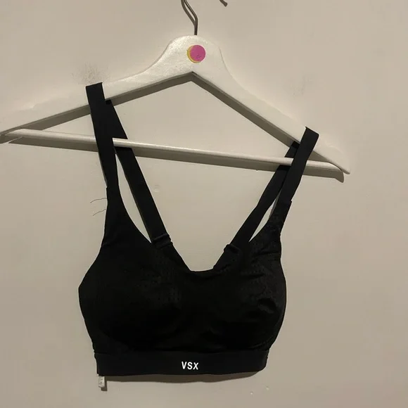 Victoria’s Secret Sport‎ Black Mesh Sports Bra Size 32b