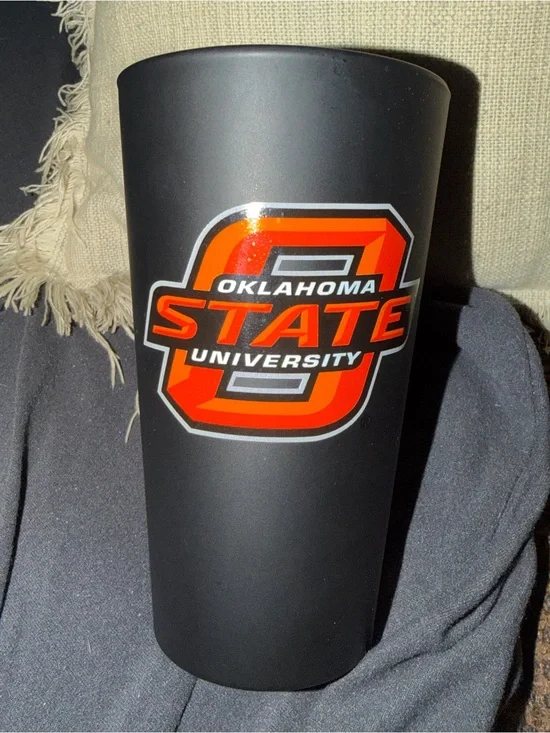 NCAA XII Oklahoma State University Cowboys Beer Glass Fragile Collectible Used O