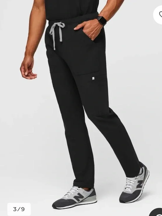 Figs Cairo Straight Leg Scrub Pant - Black
