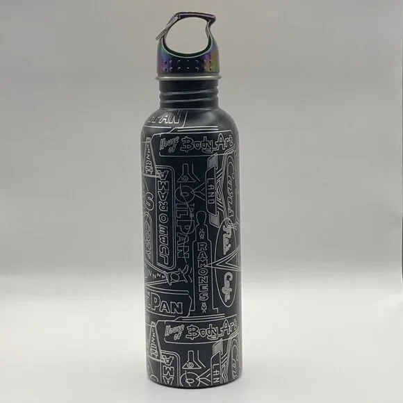 New Disney Parks Cars Land Neon Lights Stainless Steel Water Bottle
