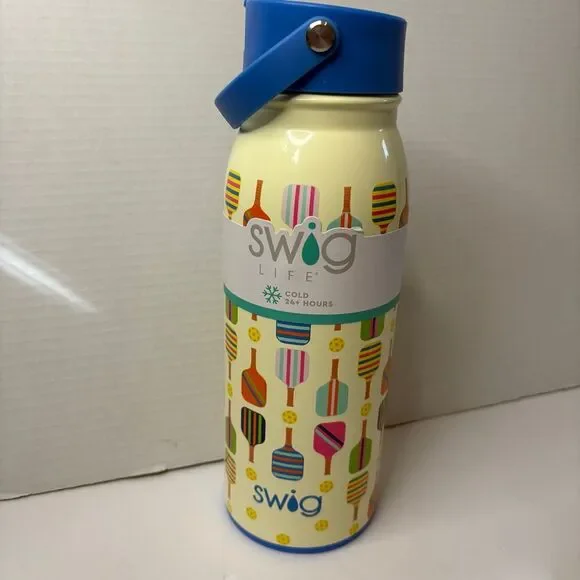 Swig Life 36oz Insulated Water Bottle with Straw and Lid Pickleball NWT