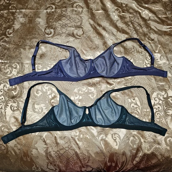 2 x Soma Teal‎ and Blue Bras 36C