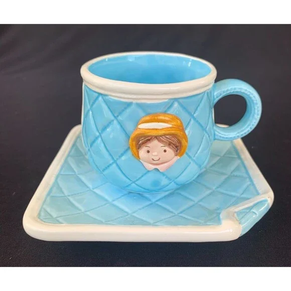 Vintage American Greetings Little Blessings Tea or Coffee Cup Boy 1980s