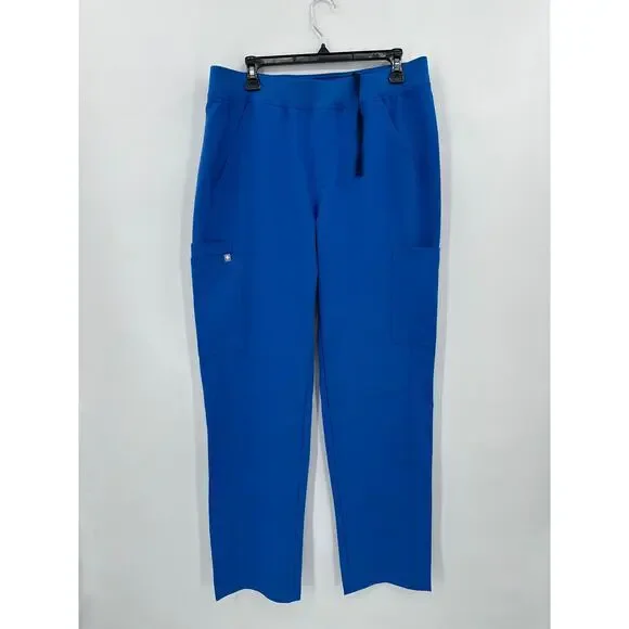 FIGS Axim Cargo Scrub Pants for Men Blue Size large 7 pockets