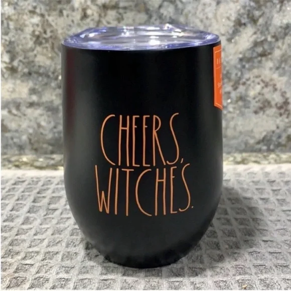 NWT Rae Dunn “CHEERS, WITCHES.” Insulated Stainless Steel Wine Tumbler 12 oz