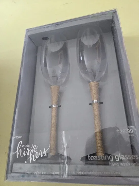 His and Hers Toasting Glasses New