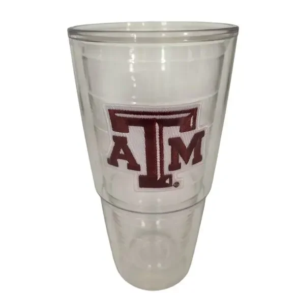 TERVIS Texas A&M Aggies 24oz Insulated Tumbler Maroon White Clear NO LID