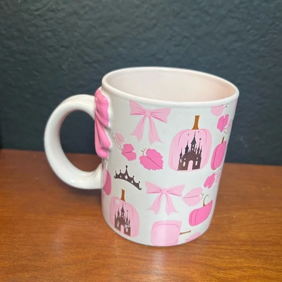 Disney Pink Pumpkin Castle Mug - Silver Buffalo Ceramic