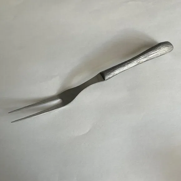Antique Stainless Carving Fork Rustic Woodsy Cottage