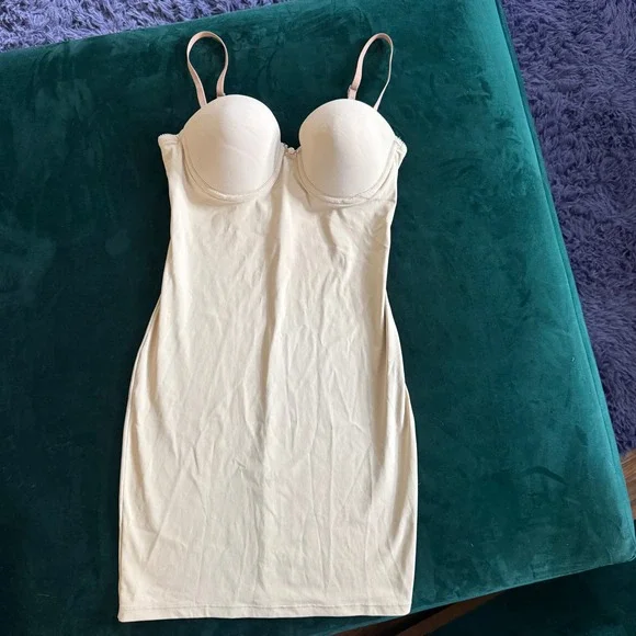 Victoria's Secret Pink Nude Body Shaper‎ Slip Dress 36A 591200-034