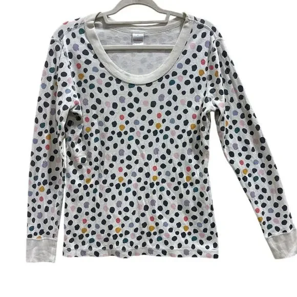 Hanna Andersson‎ Organic Cotton Polka Dot Long Sleeve Tee Women’s Medium