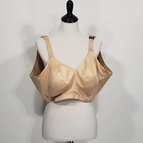 NWT  Catherines Intimates  Beige  No-Wire Back Smoother Bra  54D