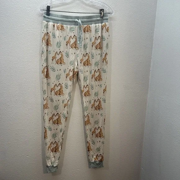 Jammie Session Size Women S Bamboo Jogger Pajama Pants Lounge Soft Giraffe Print