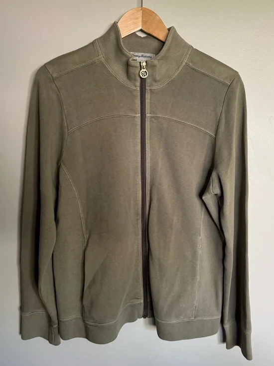 Tommy Bahama Women’s Olive Green Full Zip Jacket Size Large