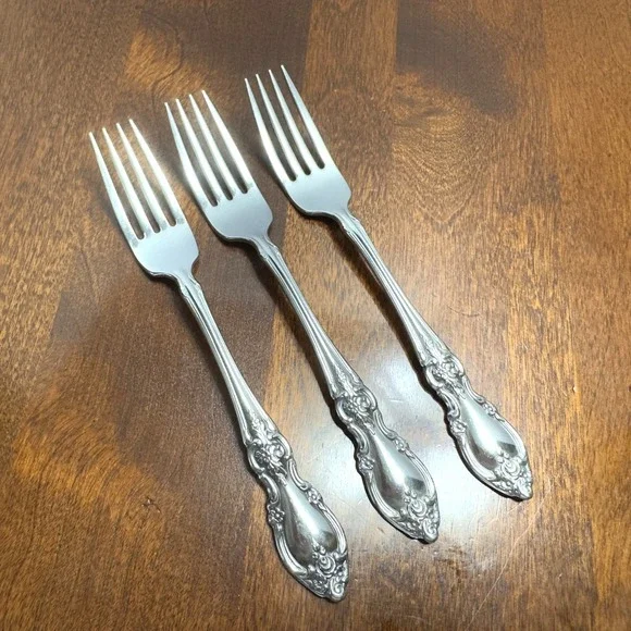 Oneida LOUISIANA Stainless Steel Flatware Lot of 3 Dinner Forks