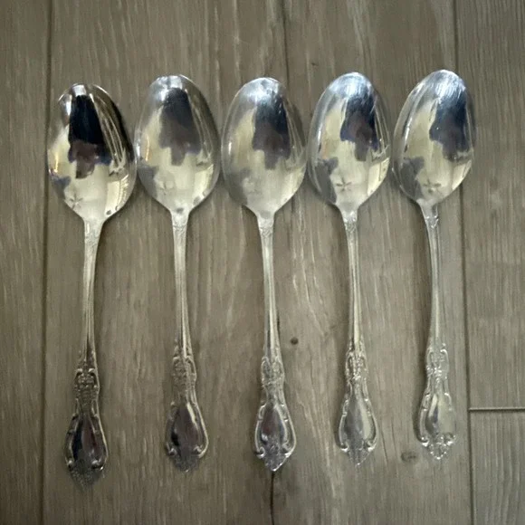 5 PCs Oneida KENNETT SQUARE Stainless Oval Place Soup Spoons Distinction‎ Deluxe