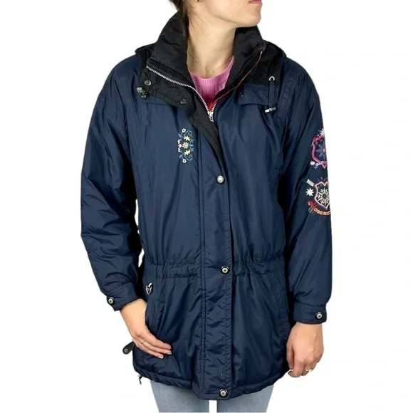 OBERMEYER AUSTIN EMBROIDERED FLORAL SNOWFLAKE WINTER SNOW SKI JACKET