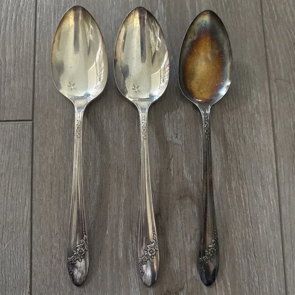 ONEIDA Community QUEEN BESS II‎ Silverplate Flatware Serving Spoon Set of 3
