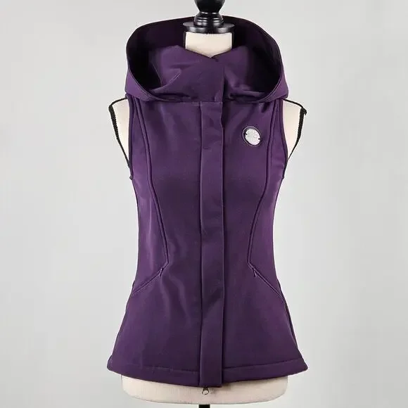 Noel‎ Asmar Equestrian Women's Riding Vest Soft Shell Hooded Purple | XXS