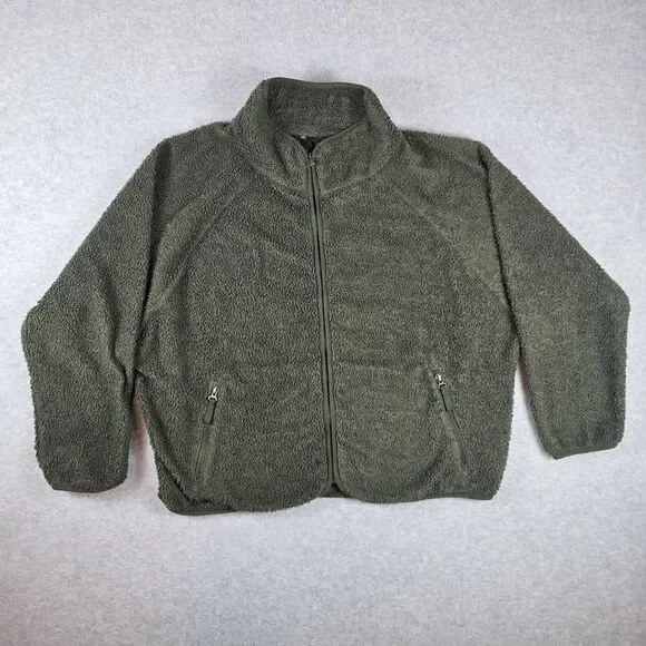 Women's XL Sherpa Cropped Jacket - All in Motion™ Green