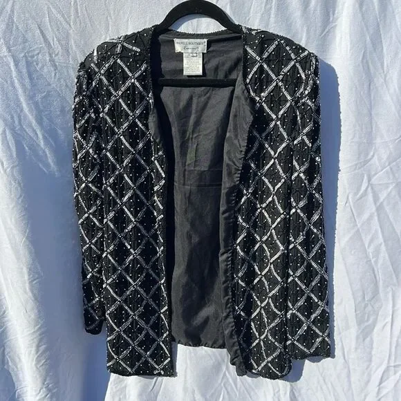 Vintage Papell Boutique Evening Jacket – Size Large ✨