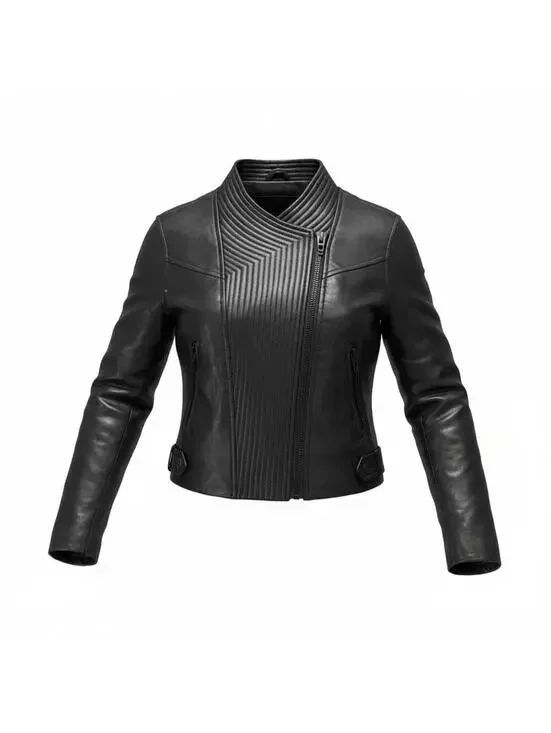[BLANKNYC] Vegan Leather Moto Jacket Black Quilted Ribbed XS Crop Biker