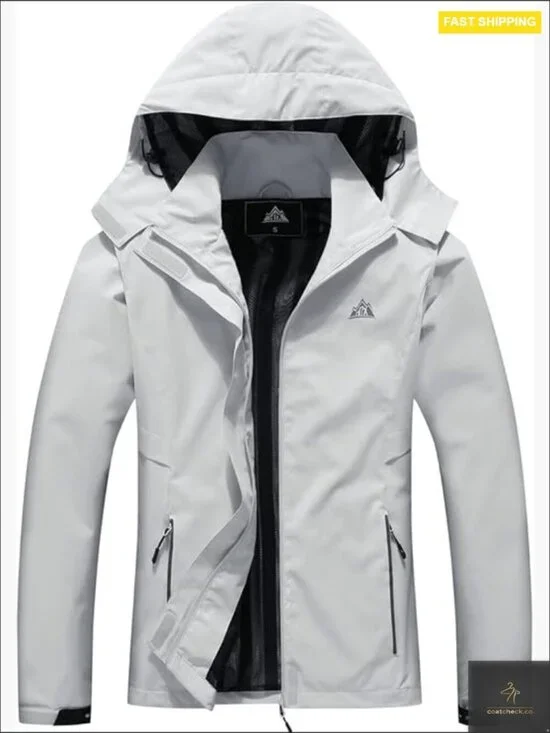 Lightweight Waterproof Raincoat Hooded Windbreaker Hiking Jacket Softshell