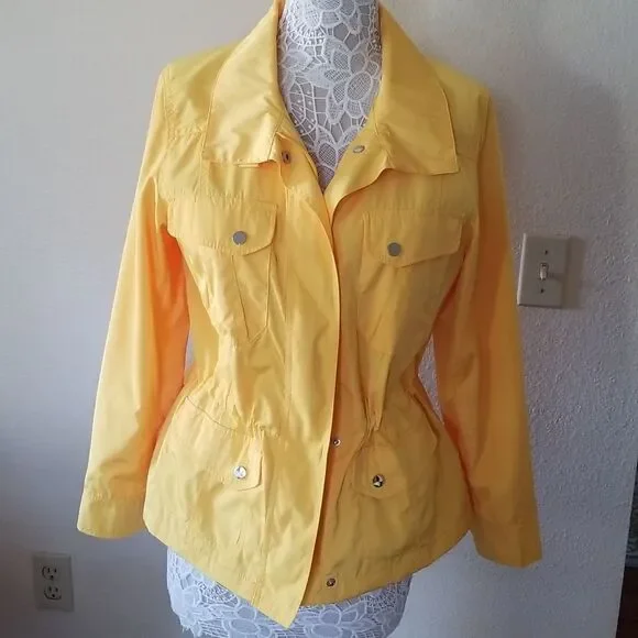 Coldwater Creek Bright Yellow Lightweight Jacket Gorpcore Size Medium