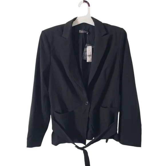 7th Avenue Design Studio New York & Company  Blazer Jacket‎ Office Black Sz 10