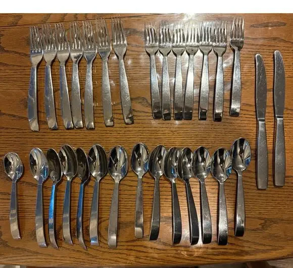 VTG Ralph Lauren Korea Academy flatware 30 pieces spoons forks knives