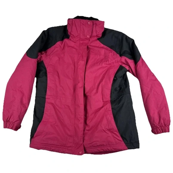 LL Bean Womens Pink Ski Snow Windbreaker Jacket Medium Primaloft Outdoor